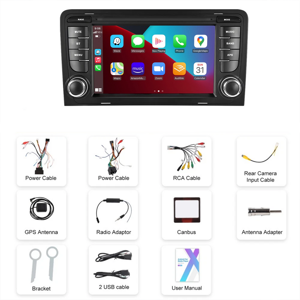 Audi A3 - Apple CarPlay & Android Auto Head Unit