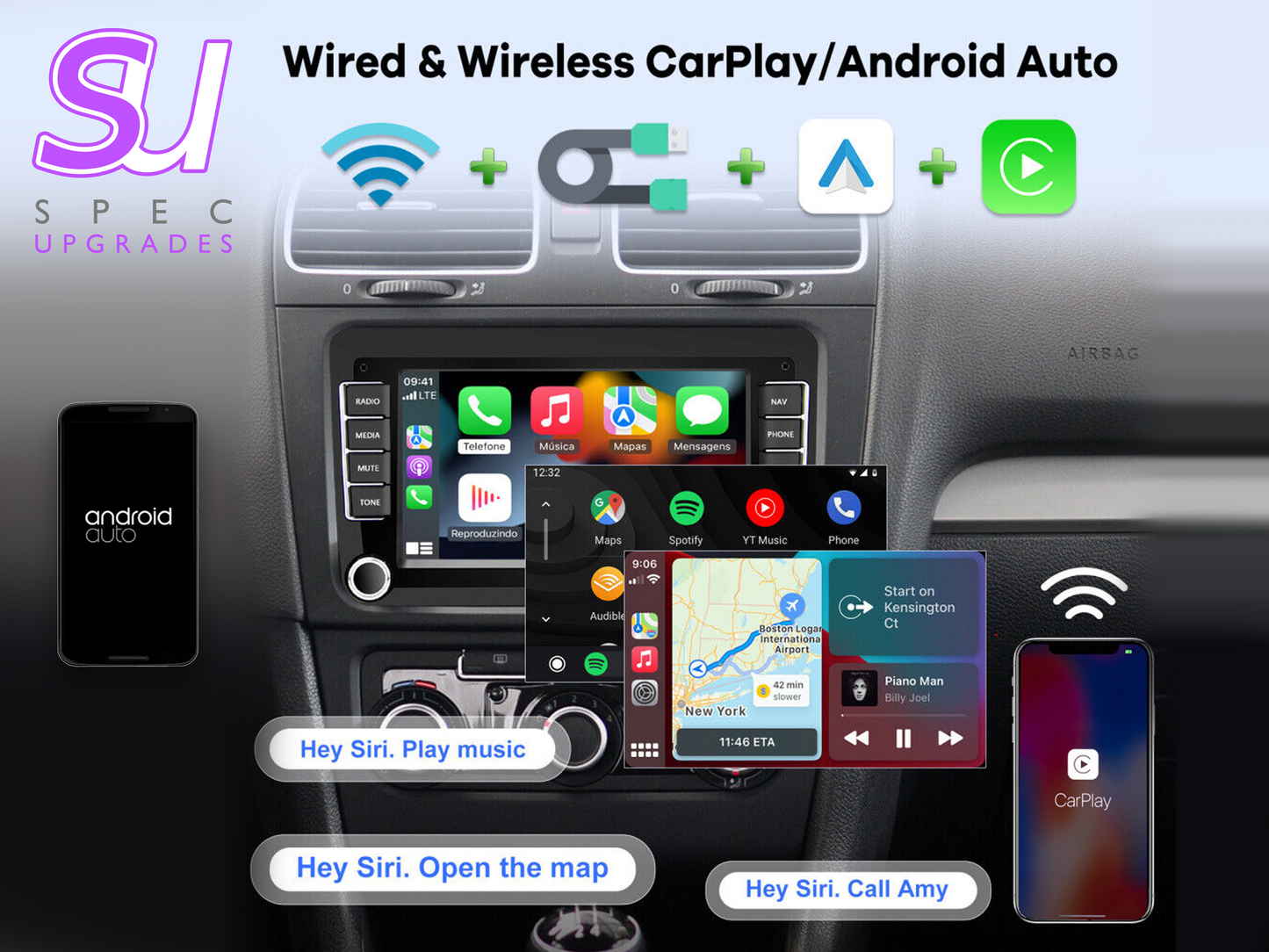 VolksWagen - 7 inch Apple CarPlay/Android Auto Car Radio