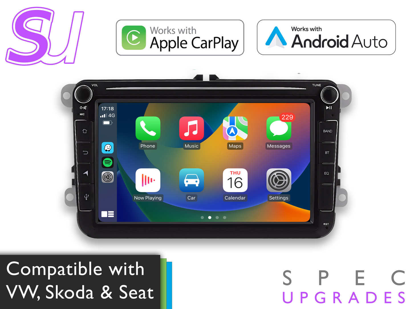 *PRE-ORDER* VolksWagen - 8 inch Apple CarPlay/Android Auto Car Radio