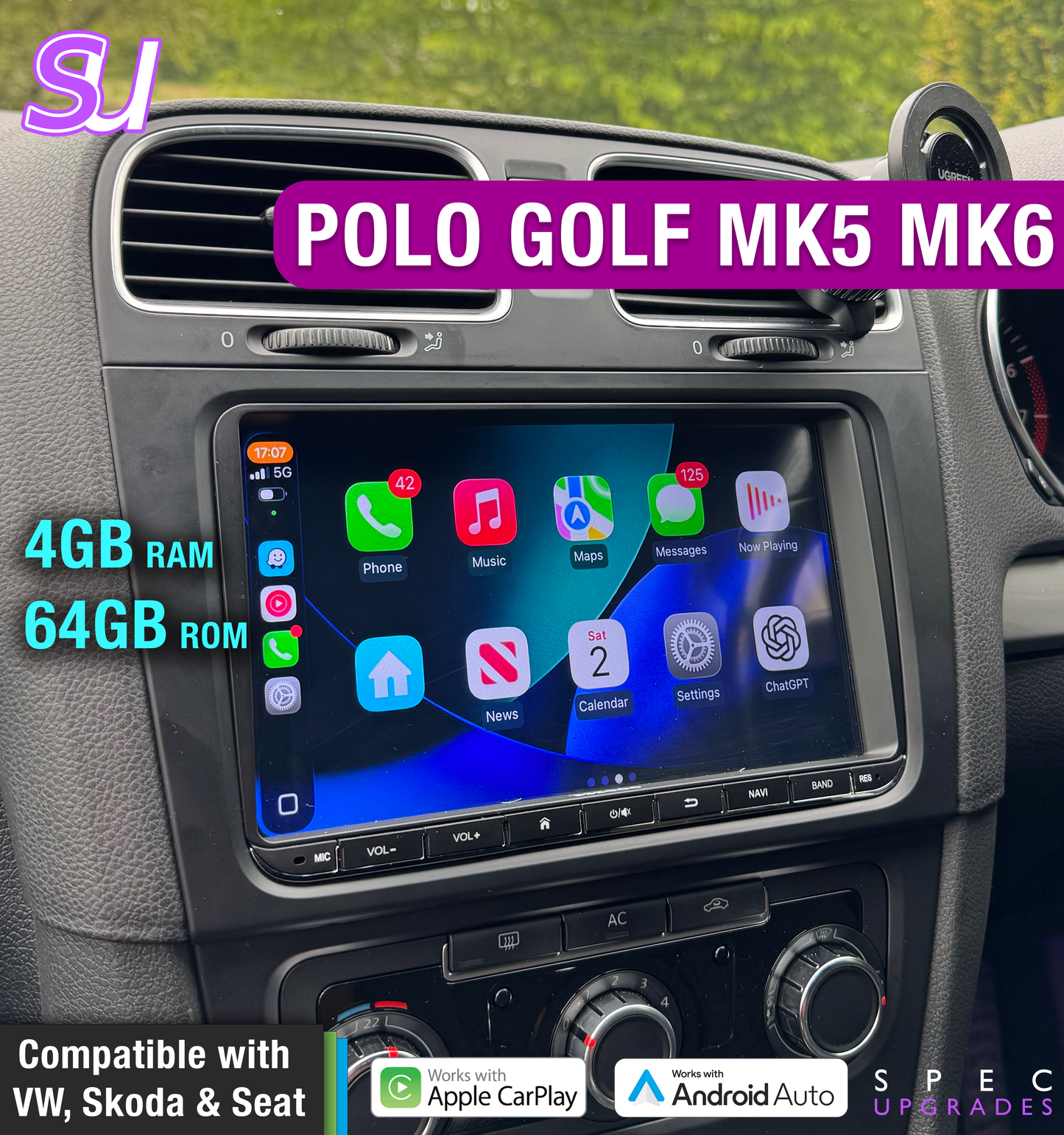 VolksWagen - 9 inch Apple CarPlay/Android Auto Car Radio