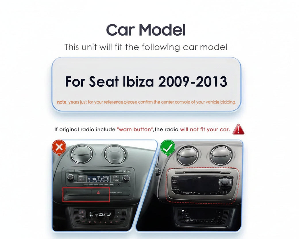 Seat Ibiza 6J - 7" Apple CarPlay & Android Auto Head Unit
